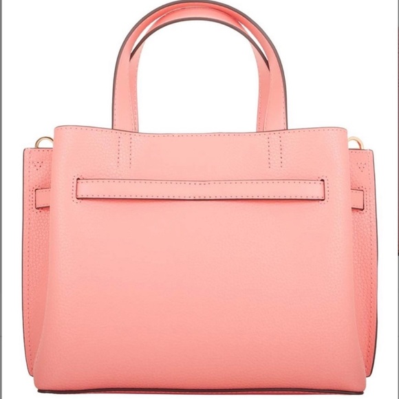 NWT Grapefruit Buckle Accent Michael Kors Leather Satchel - Picture 3 of 3